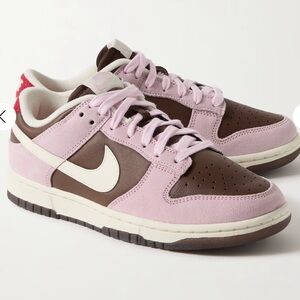 Nike Dunk Low Leather and Suede Sneakers Neopolitan Shoes size W 13 M 11.5
